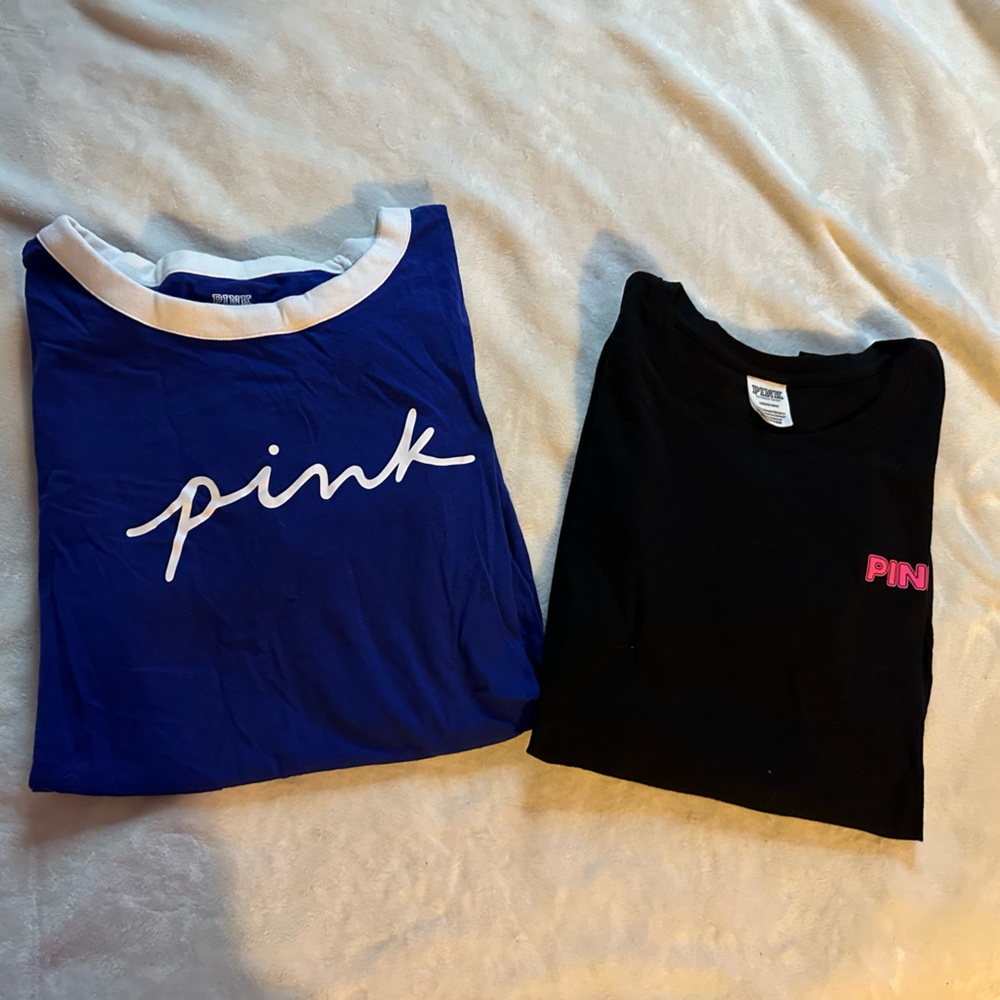 2 Pink Victoria secret tshirts